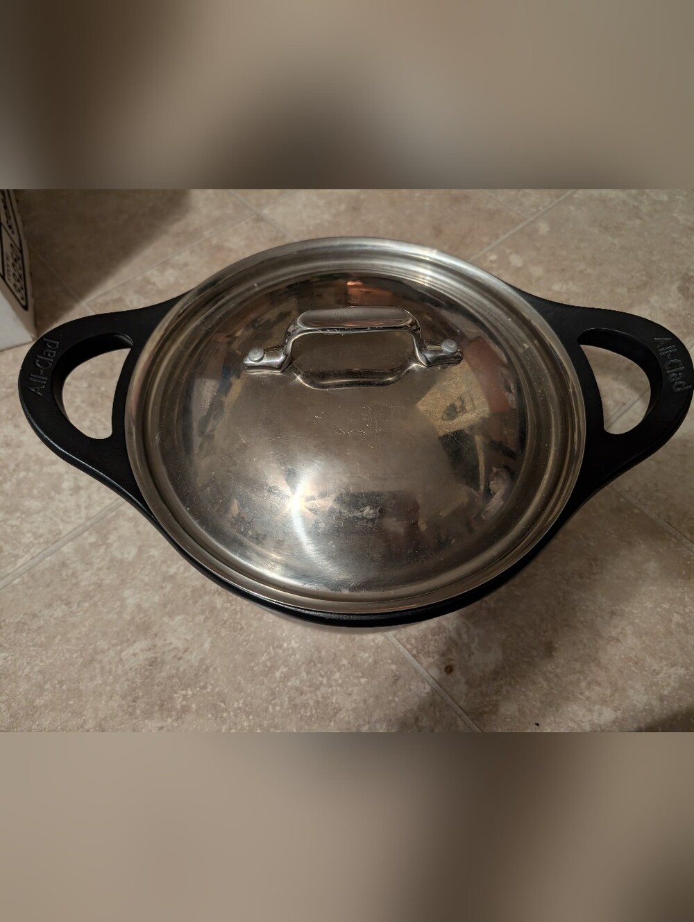 All-Clad Cast Aluminum 5 QT Dutch Oven Nonstick Stock Pot with Stainless Lid
